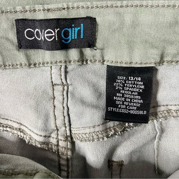 Cover Girl Women's Green Skinny Slim Fit Overall Jeans Size 13/14 New with Tags - Picture 11 of 12